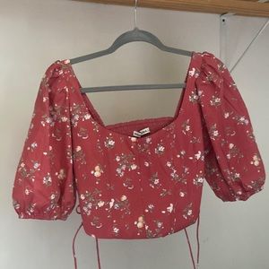 Abercrombie and fitch side tie corset/crop top